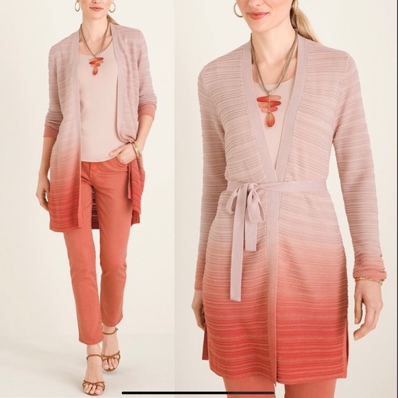 Chico’s Ombré Cardigan Sweater - Picture 2 of 4